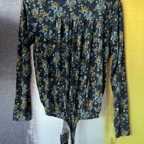 NWT Free People Printed Turnt Bodysuit in Night Combo- Medium - Picture 11 of 11